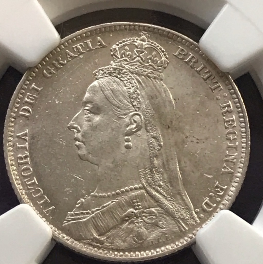 ヴィクトリア女王　シリング銀貨