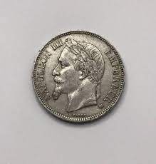 フランス銀貨　ナポレオン3世