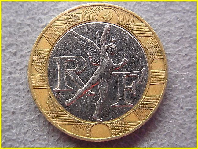 １０フラン　バイメタル硬貨