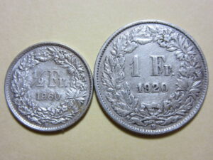スイス　アンティーク銀貨