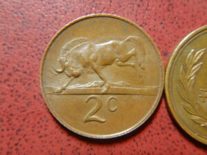 南アフリカ　2セント硬貨