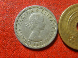 イギリス　白銅貨