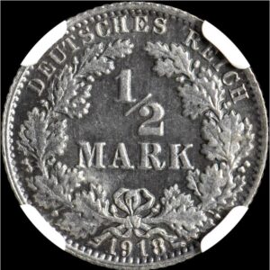 ドイツ１／２マルク銀貨